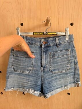 Madewell Light Blue High-Rise Denim Shorts